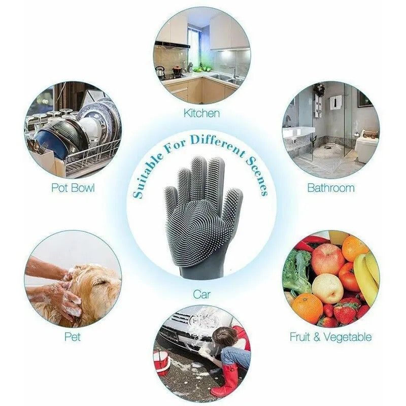 Water Proof Dishwashing Silicone Cleaning Gloves