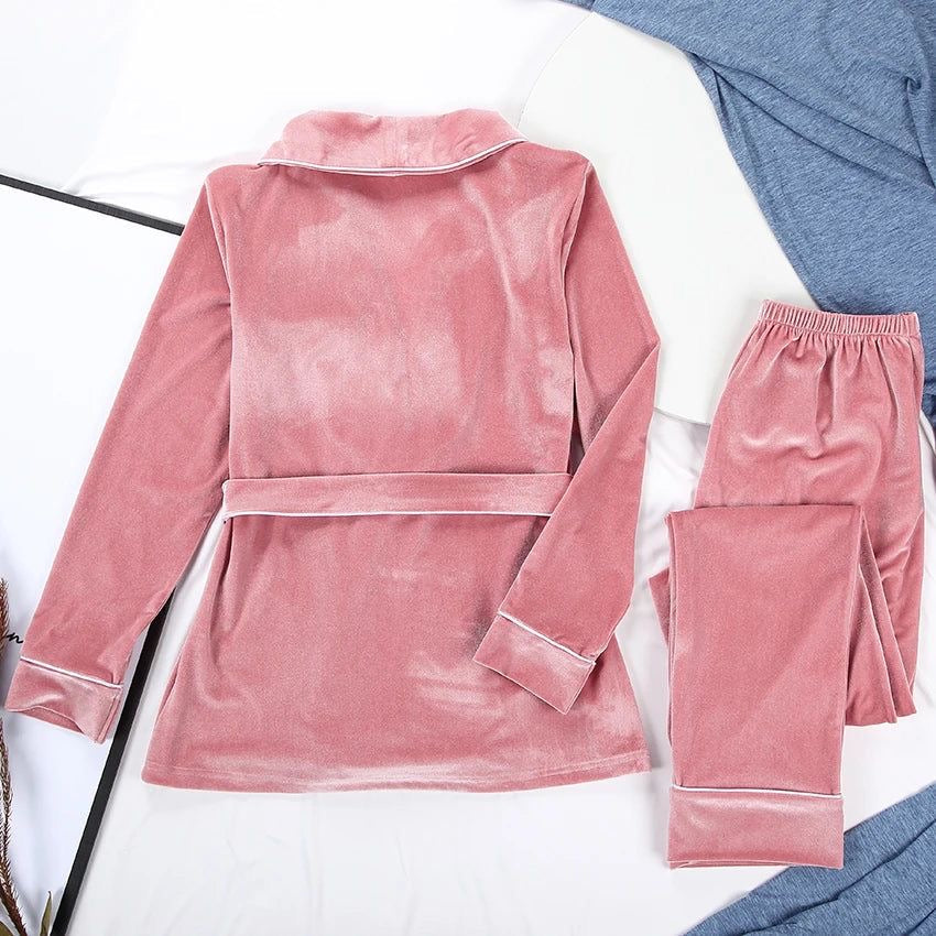 Baby blush Velvet Gown trousers